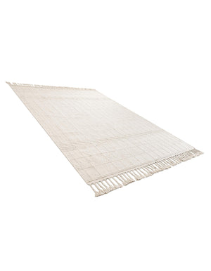 Ivory 9' x 12' Eco Bohemian Indoor Outdoor Rectangle Area Rug Weather Resistant for Patio, Deck, Terrace, Balcony, Porch 100% Recycled PET Polyester Carpet Mat for Sale at Rug Engine