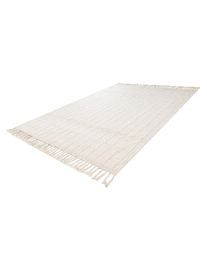 Ivory 9' x 12' Eco Bohemian Indoor Outdoor Rectangle Area Rug Weather Resistant for Patio, Deck, Terrace, Balcony, Porch 100% Recycled PET Polyester Carpet Mat for Sale at Rug Engine