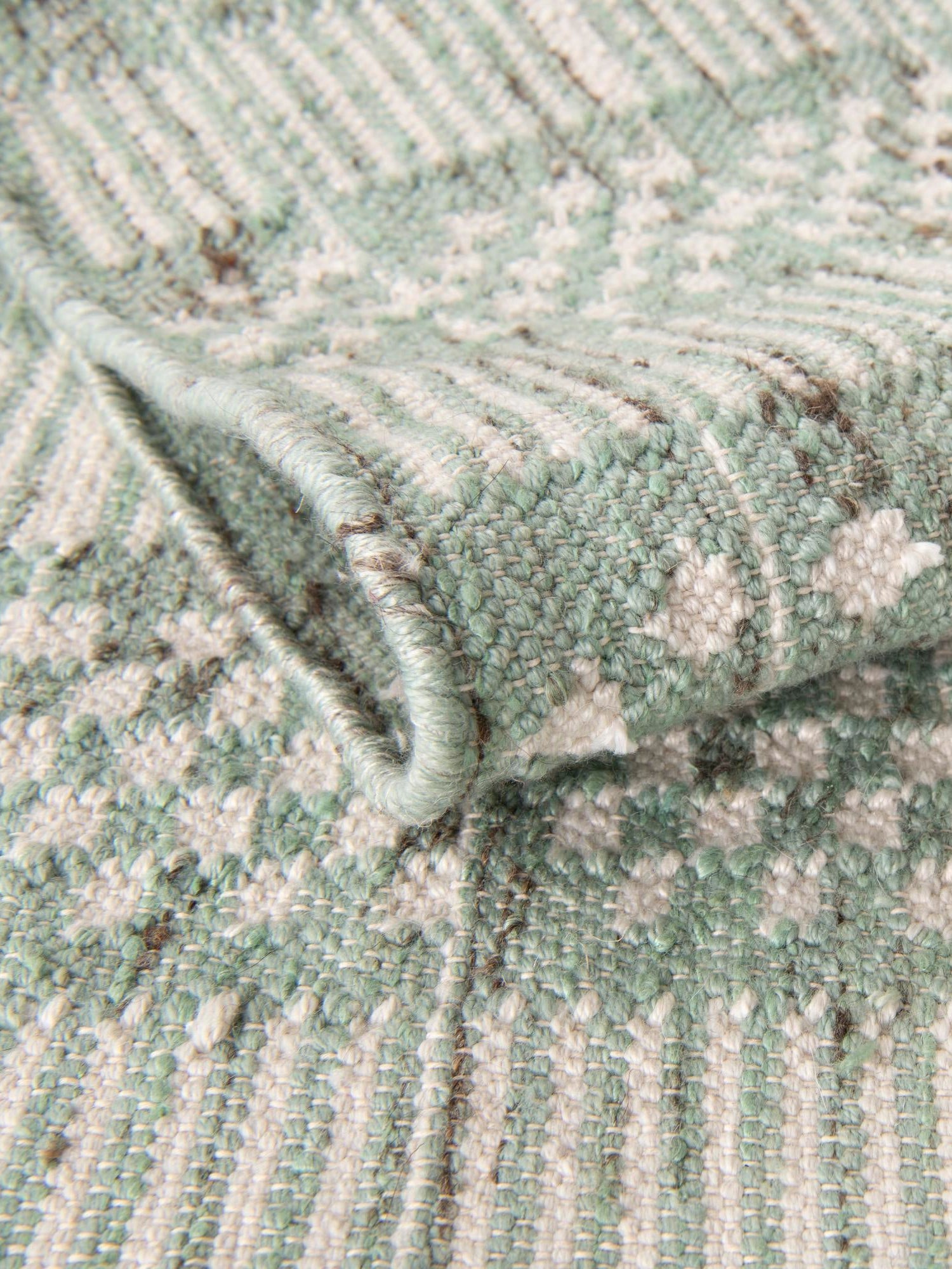Sea Green 2' 2 x 8' 2 Eco Bohemian Indoor Outdoor Runner Area Rug Weather Resistant for Patio, Deck, Terrace, Balcony, Porch 100% Recycled PET Polyester Carpet Mat for Sale at Rug Engine