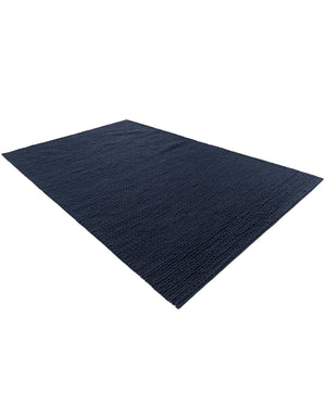 Navy Blue 5' 1 x 8' Lana New Zealand Wool Rectangle Area Rug All Natural Premium Wool Hand Woven Carpet for Luxury Interior Home Design for Sale at Rug Engine