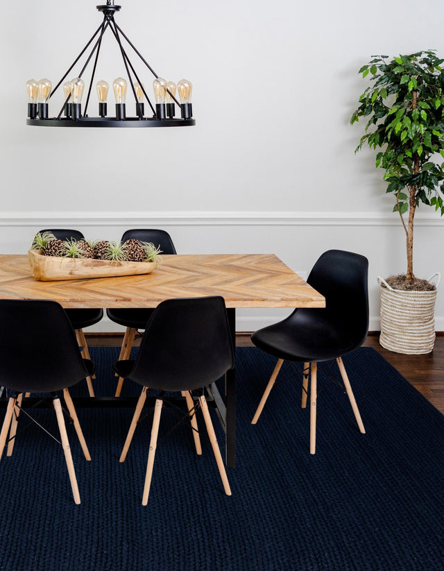 Navy Blue 2' x 3' 1 Lana New Zealand Wool Rectangle Area Rug All Natural Premium Wool Hand Woven Carpet for Luxury Interior Home Design for Sale at Rug Engine