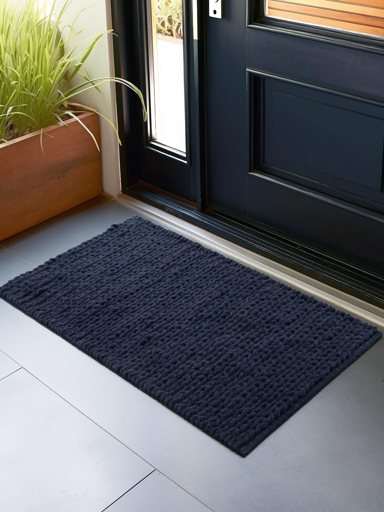 Navy Blue 2' x 3' 1 Lana New Zealand Wool Rectangle Area Rug All Natural Premium Wool Hand Woven Carpet for Luxury Interior Home Design for Sale at Rug Engine