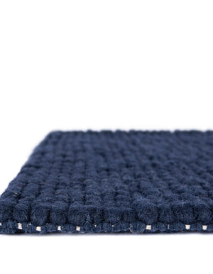 Navy Blue 9' x 12' Lana New Zealand Wool Rectangle Area Rug All Natural Premium Wool Hand Woven Carpet for Luxury Interior Home Design for Sale at Rug Engine