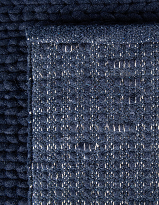 Navy Blue 5' 1 x 8' Lana New Zealand Wool Rectangle Area Rug All Natural Premium Wool Hand Woven Carpet for Luxury Interior Home Design for Sale at Rug Engine