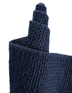 Navy Blue 5' 1 x 8' Lana New Zealand Wool Rectangle Area Rug All Natural Premium Wool Hand Woven Carpet for Luxury Interior Home Design for Sale at Rug Engine
