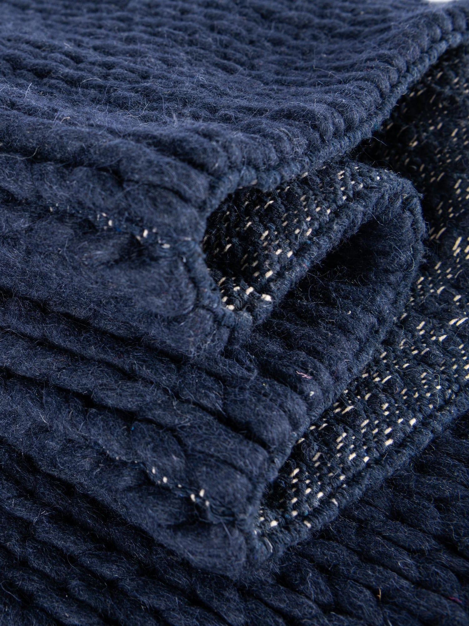 Navy Blue 5' 1 x 8' Lana New Zealand Wool Rectangle Area Rug All Natural Premium Wool Hand Woven Carpet for Luxury Interior Home Design for Sale at Rug Engine