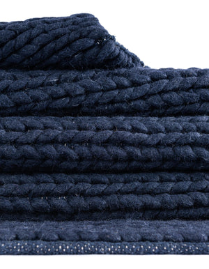 Navy Blue 9' x 12' Lana New Zealand Wool Rectangle Area Rug All Natural Premium Wool Hand Woven Carpet for Luxury Interior Home Design for Sale at Rug Engine