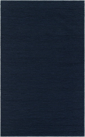 Navy Blue 5' 1 x 8' Lana New Zealand Wool Rectangle Area Rug All Natural Premium Wool Hand Woven Carpet for Luxury Interior Home Design for Sale at Rug Engine