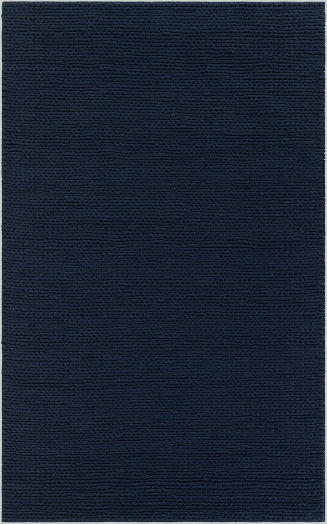 Navy Blue 5' 1 x 8' Lana New Zealand Wool Rectangle Area Rug All Natural Premium Wool Hand Woven Carpet for Luxury Interior Home Design for Sale at Rug Engine