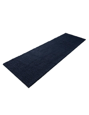 Navy Blue 2' x 6' 7 Lana New Zealand Wool Runner Area Rug All Natural Premium Wool Hand Woven Carpet for Luxury Interior Home Design for Sale at Rug Engine