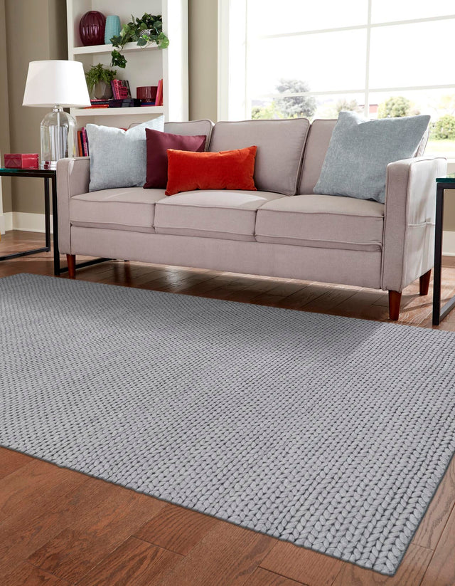 Space Gray 7' 10 x 10' Lana New Zealand Wool Rectangle Area Rug All Natural Premium Wool Hand Woven Carpet for Luxury Interior Home Design for Sale at Rug Engine