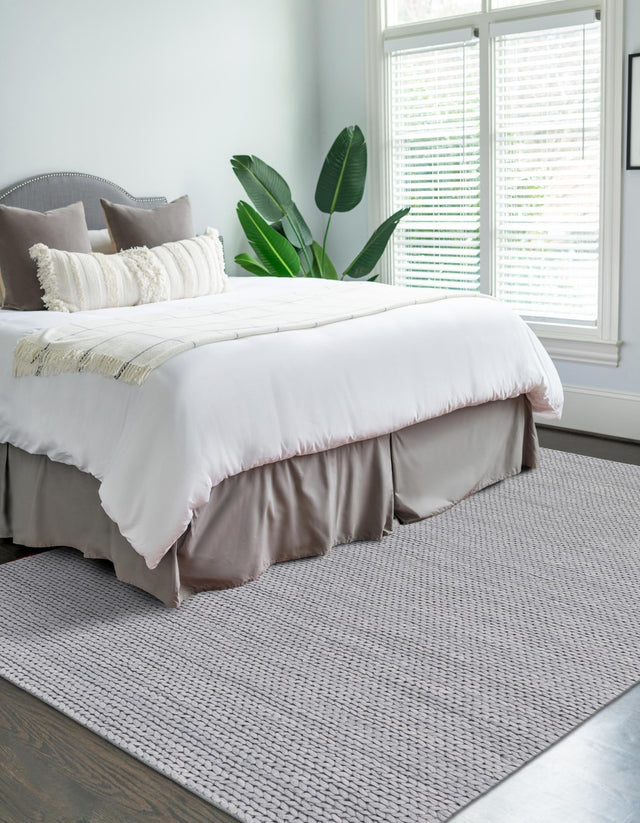 Space Gray 6' 1 x 9' Lana New Zealand Wool Rectangle Area Rug All Natural Premium Wool Hand Woven Carpet for Luxury Interior Home Design for Sale at Rug Engine