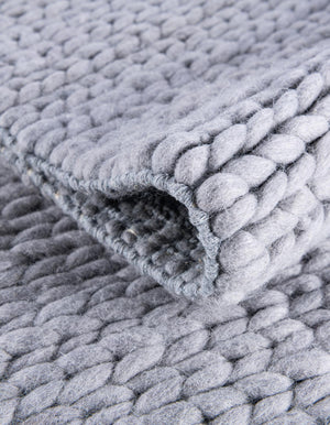 Space Gray 9' x 12' Lana New Zealand Wool Rectangle Area Rug All Natural Premium Wool Hand Woven Carpet for Luxury Interior Home Design for Sale at Rug Engine