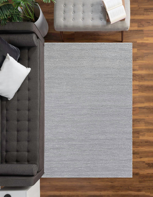 Space Gray 7' 10 x 10' Lana New Zealand Wool Rectangle Area Rug All Natural Premium Wool Hand Woven Carpet for Luxury Interior Home Design for Sale at Rug Engine