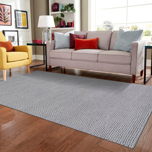 Space Gray 9' x 12' Lana New Zealand Wool Rectangle Area Rug All Natural Premium Wool Hand Woven Carpet for Luxury Interior Home Design for Sale at Rug Engine