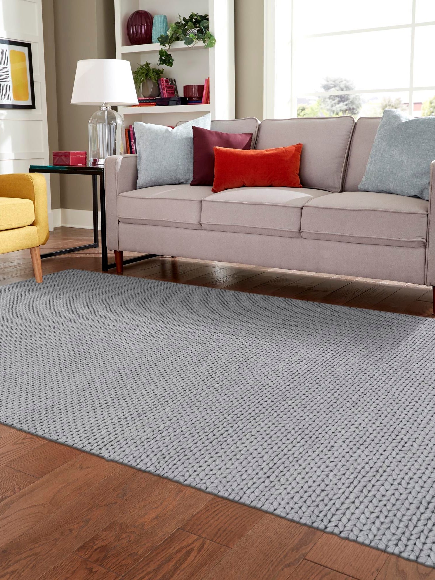 Space Gray 7' 10 x 10' Lana New Zealand Wool Rectangle Area Rug All Natural Premium Wool Hand Woven Carpet for Luxury Interior Home Design for Sale at Rug Engine