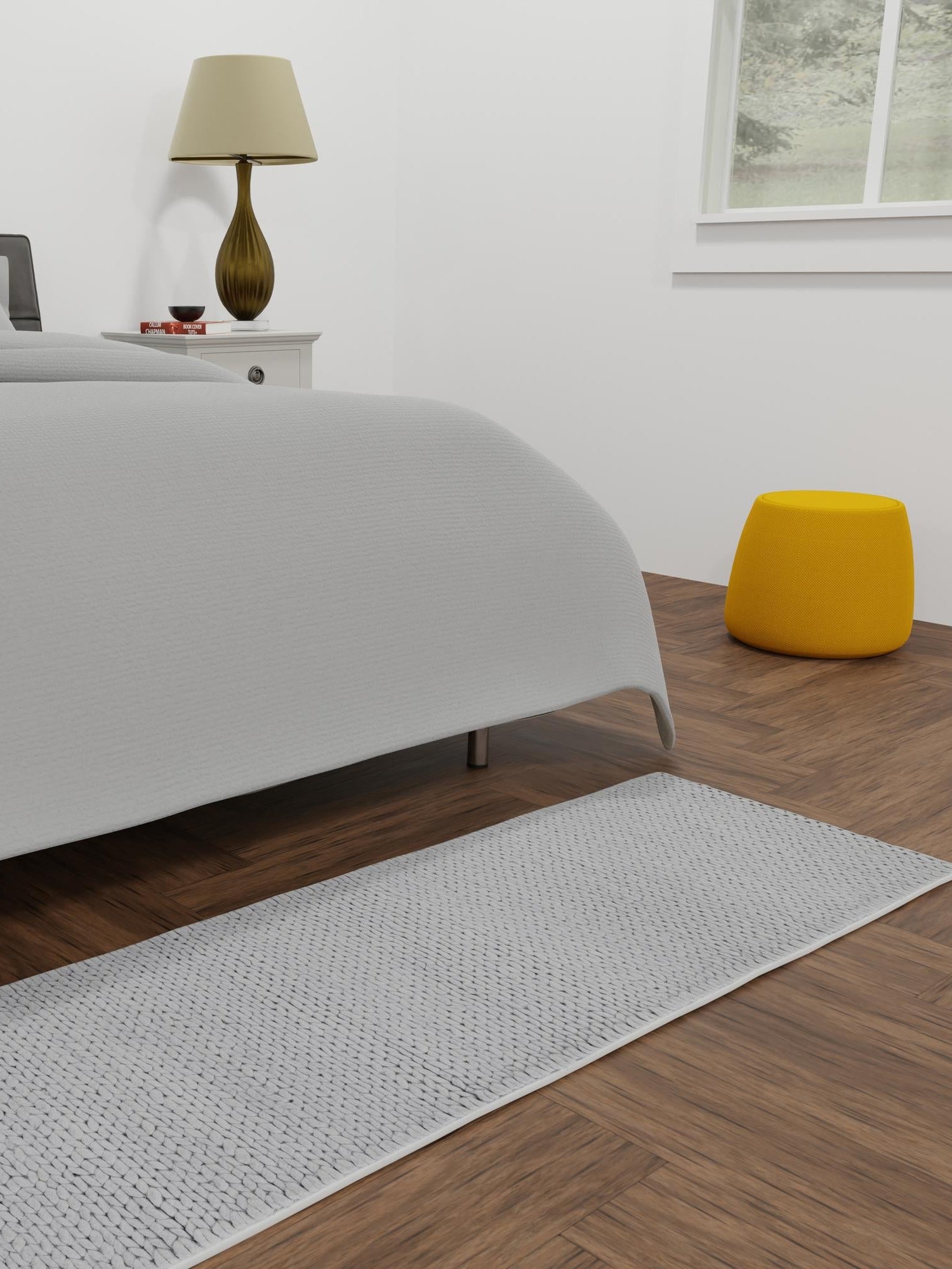 Space Gray 2' x 8' Lana New Zealand Wool Runner Area Rug All Natural Premium Wool Hand Woven Carpet for Luxury Interior Home Design for Sale at Rug Engine