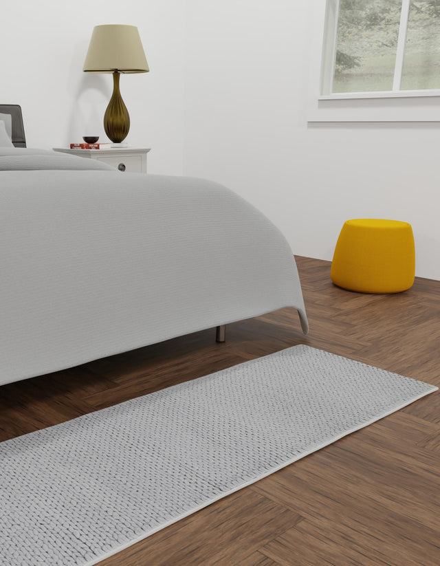 Space Gray 2' x 8' Lana New Zealand Wool Runner Area Rug All Natural Premium Wool Hand Woven Carpet for Luxury Interior Home Design for Sale at Rug Engine