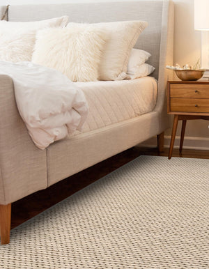 Taupe 7' 10 x 10' Lana New Zealand Wool Rectangle Area Rug All Natural Premium Wool Hand Woven Carpet for Luxury Interior Home Design for Sale at Rug Engine