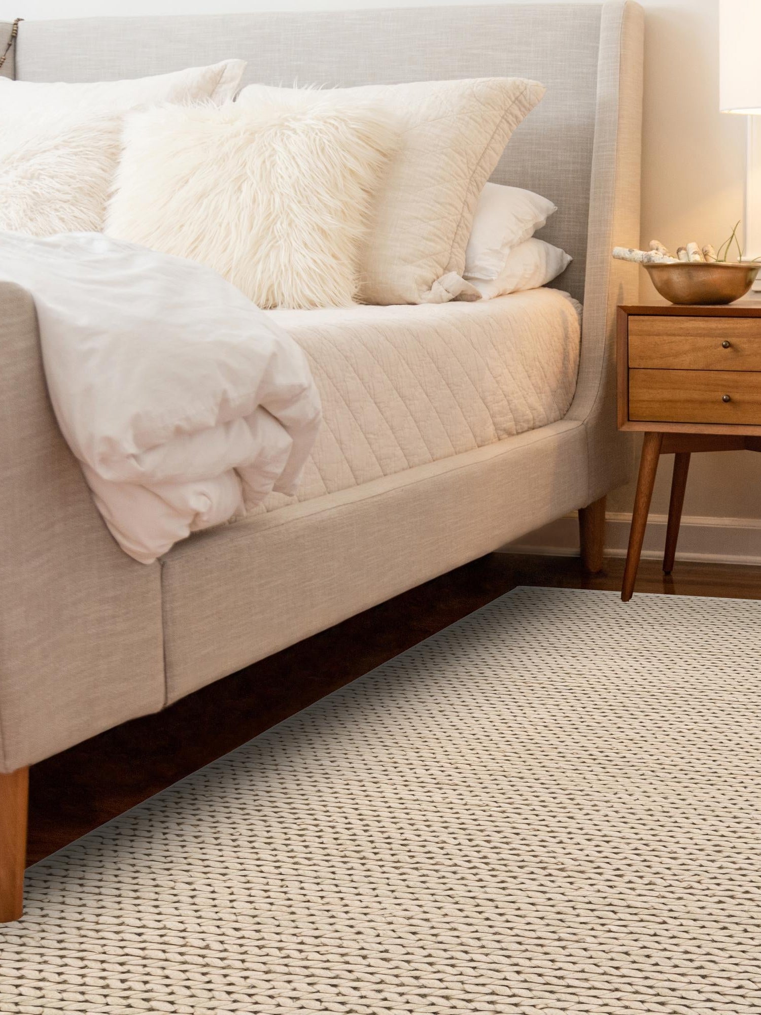 Taupe 10' x 14' 1 Lana New Zealand Wool Rectangle Area Rug All Natural Premium Wool Hand Woven Carpet for Luxury Interior Home Design for Sale at Rug Engine
