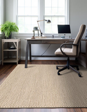 Taupe 7' 10 x 10' Lana New Zealand Wool Rectangle Area Rug All Natural Premium Wool Hand Woven Carpet for Luxury Interior Home Design for Sale at Rug Engine