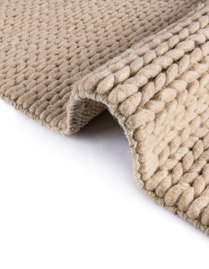 Taupe 7' 10 x 10' Lana New Zealand Wool Rectangle Area Rug All Natural Premium Wool Hand Woven Carpet for Luxury Interior Home Design for Sale at Rug Engine