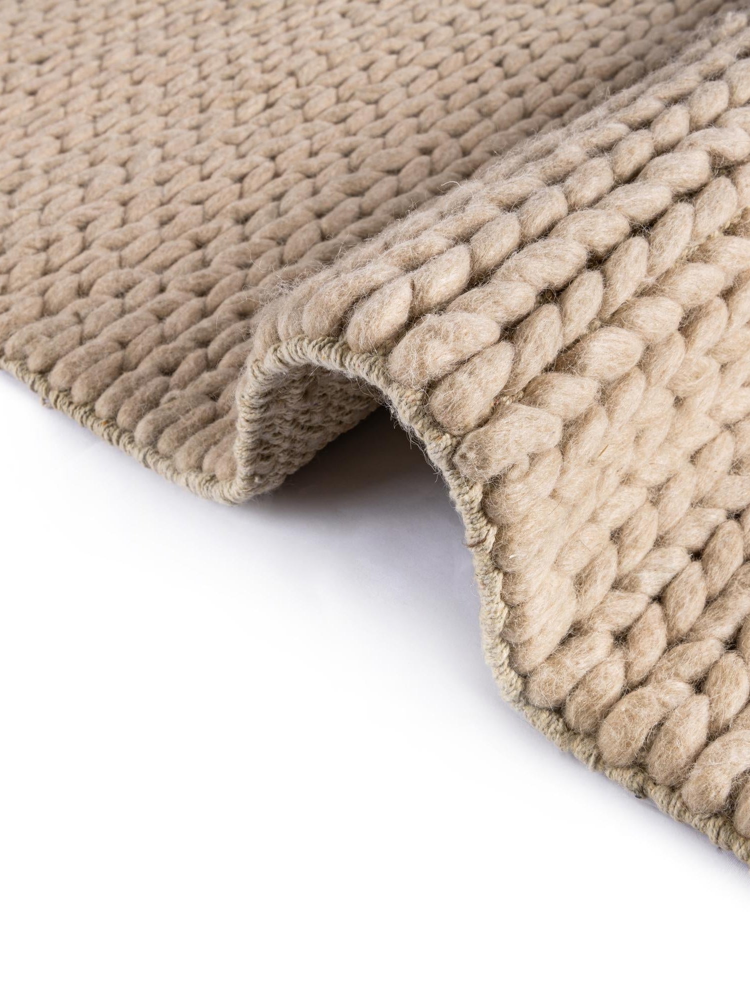 Taupe 5' 1 x 8' Lana New Zealand Wool Rectangle Area Rug All Natural Premium Wool Hand Woven Carpet for Luxury Interior Home Design for Sale at Rug Engine