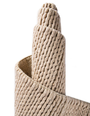Taupe 7' 10 x 10' Lana New Zealand Wool Rectangle Area Rug All Natural Premium Wool Hand Woven Carpet for Luxury Interior Home Design for Sale at Rug Engine