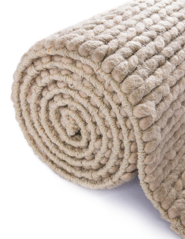 Taupe 7' 10 x 10' Lana New Zealand Wool Rectangle Area Rug All Natural Premium Wool Hand Woven Carpet for Luxury Interior Home Design for Sale at Rug Engine
