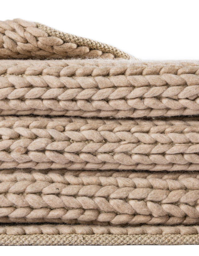 Taupe 5' 1 x 8' Lana New Zealand Wool Rectangle Area Rug All Natural Premium Wool Hand Woven Carpet for Luxury Interior Home Design for Sale at Rug Engine