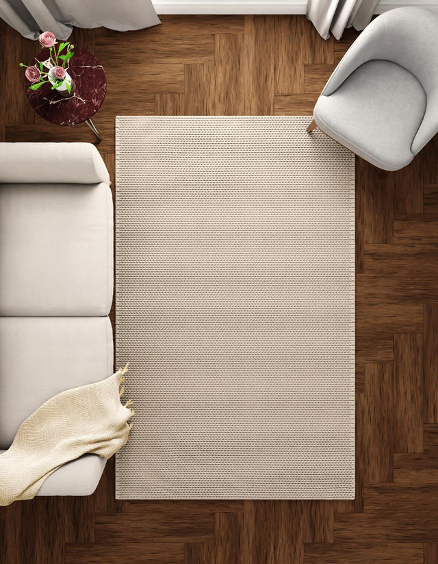 Taupe 5' 1 x 8' Lana New Zealand Wool Rectangle Area Rug All Natural Premium Wool Hand Woven Carpet for Luxury Interior Home Design for Sale at Rug Engine