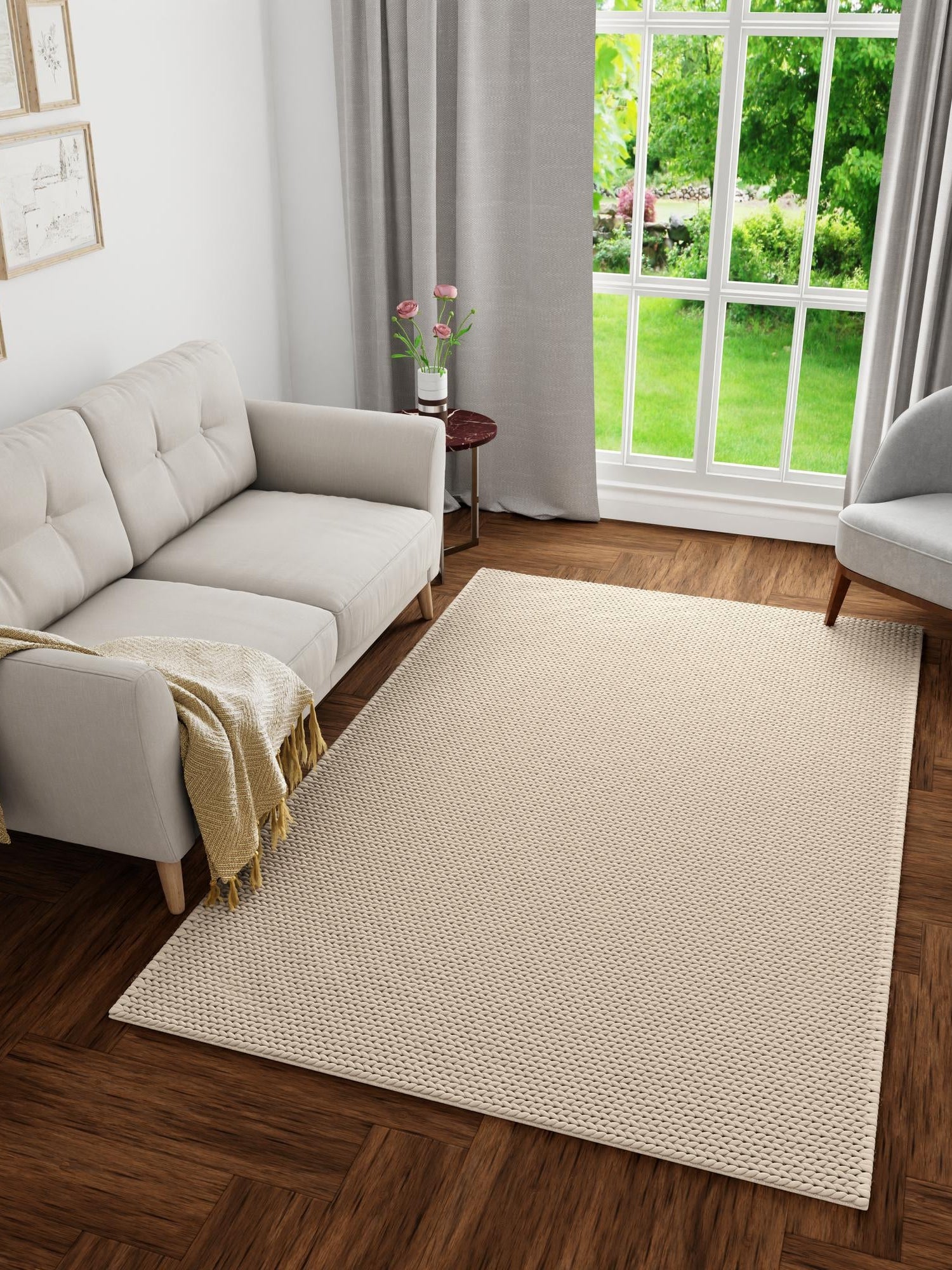 Taupe 10' x 14' 1 Lana New Zealand Wool Rectangle Area Rug All Natural Premium Wool Hand Woven Carpet for Luxury Interior Home Design for Sale at Rug Engine
