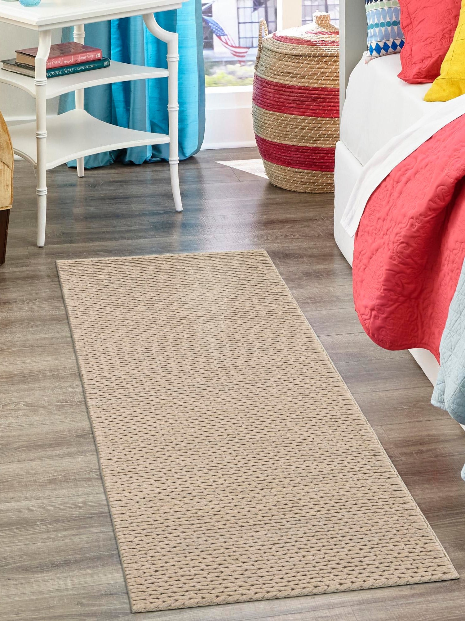 Taupe 2' x 8' Lana New Zealand Wool Runner Area Rug All Natural Premium Wool Hand Woven Carpet for Luxury Interior Home Design for Sale at Rug Engine