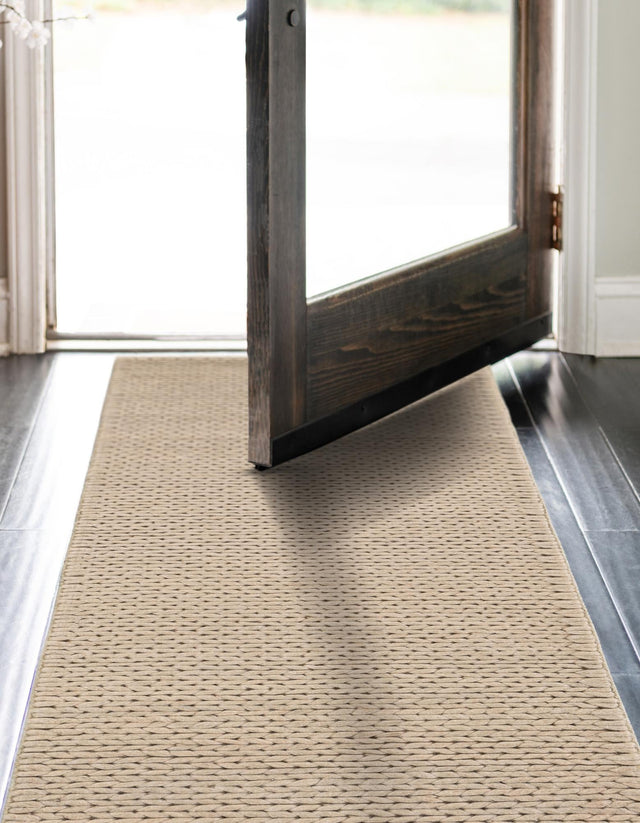 Taupe 2' x 6' 7 Lana New Zealand Wool Runner Area Rug All Natural Premium Wool Hand Woven Carpet for Luxury Interior Home Design for Sale at Rug Engine