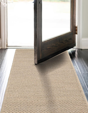 Taupe 2' x 5' 1 Lana New Zealand Wool Runner Area Rug All Natural Premium Wool Hand Woven Carpet for Luxury Interior Home Design for Sale at Rug Engine