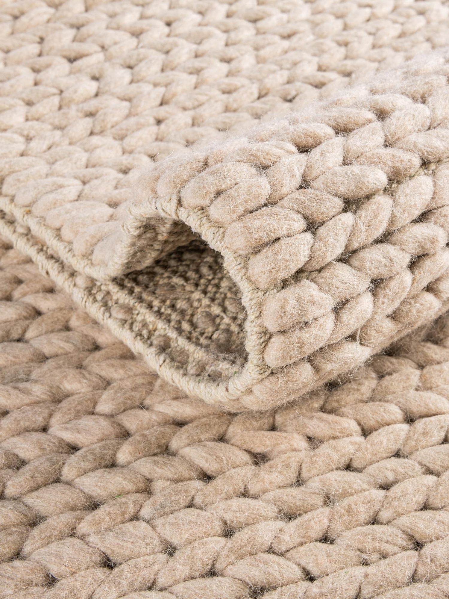 Taupe 2' x 5' 1 Lana New Zealand Wool Runner Area Rug All Natural Premium Wool Hand Woven Carpet for Luxury Interior Home Design for Sale at Rug Engine