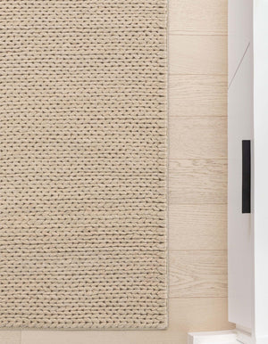 Taupe 2' x 6' 7 Lana New Zealand Wool Runner Area Rug All Natural Premium Wool Hand Woven Carpet for Luxury Interior Home Design for Sale at Rug Engine