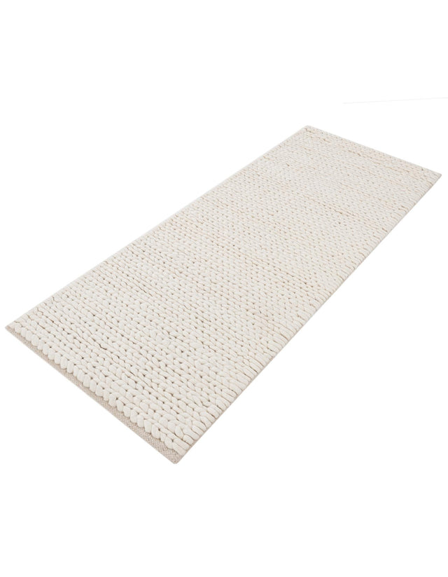 Ivory 2' x 5' 1 Lana New Zealand Wool Runner Area Rug All Natural Premium Wool Hand Woven Carpet for Luxury Interior Home Design for Sale at Rug Engine