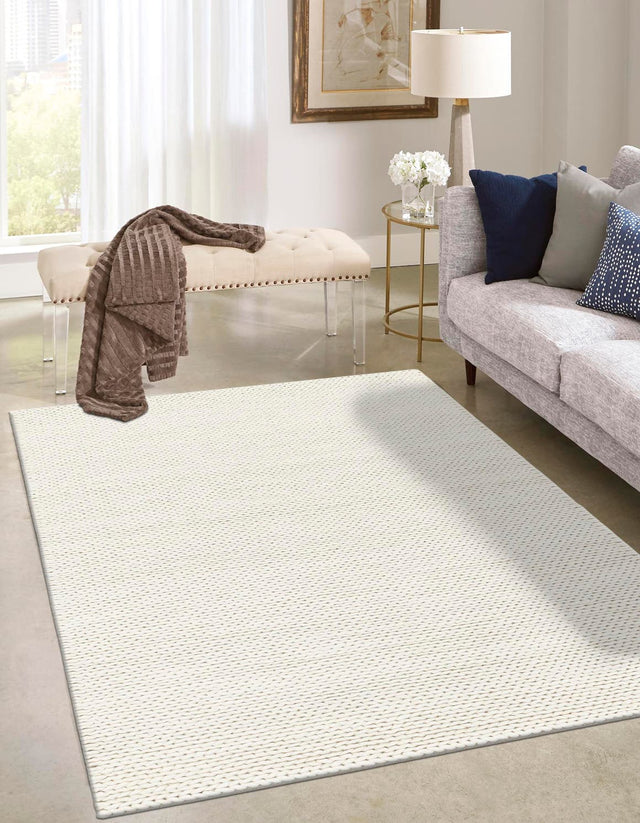 Ivory 5' 1 x 8' Lana New Zealand Wool Rectangle Area Rug All Natural Premium Wool Hand Woven Carpet for Luxury Interior Home Design for Sale at Rug Engine