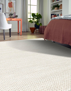 Ivory 9' x 12' Lana New Zealand Wool Rectangle Area Rug All Natural Premium Wool Hand Woven Carpet for Luxury Interior Home Design for Sale at Rug Engine