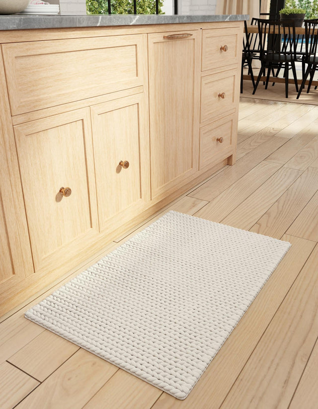 Ivory 5' 1 x 8' Lana New Zealand Wool Rectangle Area Rug All Natural Premium Wool Hand Woven Carpet for Luxury Interior Home Design for Sale at Rug Engine