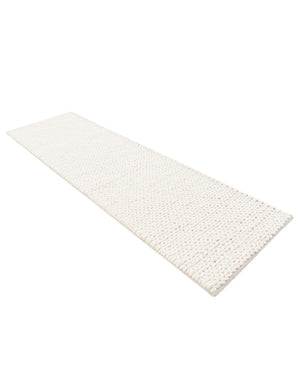 Ivory 2' x 6' 7 Lana New Zealand Wool Runner Area Rug All Natural Premium Wool Hand Woven Carpet for Luxury Interior Home Design for Sale at Rug Engine