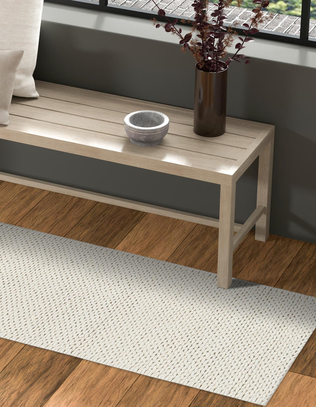 Ivory 2' x 8' Lana New Zealand Wool Runner Area Rug All Natural Premium Wool Hand Woven Carpet for Luxury Interior Home Design for Sale at Rug Engine