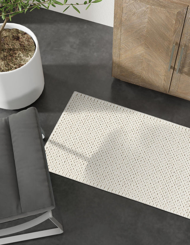 Ivory 2' x 6' 7 Lana New Zealand Wool Runner Area Rug All Natural Premium Wool Hand Woven Carpet for Luxury Interior Home Design for Sale at Rug Engine