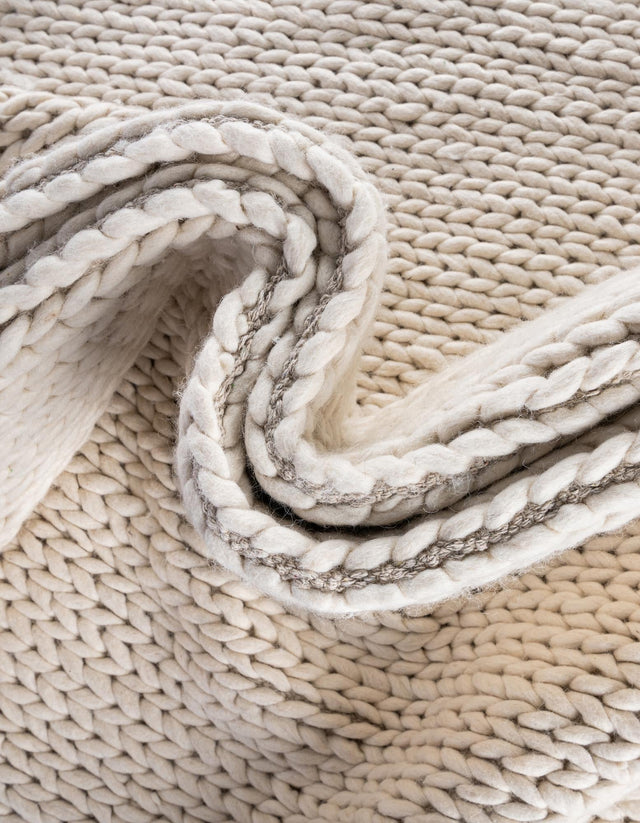 Ivory 2' x 5' 1 Lana New Zealand Wool Runner Area Rug All Natural Premium Wool Hand Woven Carpet for Luxury Interior Home Design for Sale at Rug Engine