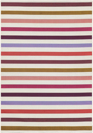 White 4' 1 x 6' 1 Outdoor Striped Rectangle Area Rug Weather Resistant for Patio, Deck, Terrace, Balcony, Porch Geometric Pattern Waterproof Carpet for Sale at Rug Engine