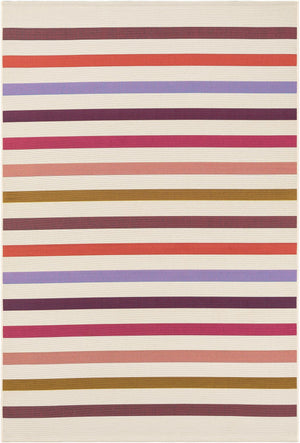 White 5' 3 x 8' Outdoor Striped Rectangle Area Rug Weather Resistant for Patio, Deck, Terrace, Balcony, Porch Geometric Pattern Waterproof Carpet for Sale at Rug Engine