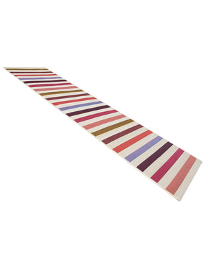 White 2' x 8' Outdoor Striped Runner Area Rug Weather Resistant for Patio, Deck, Terrace, Balcony, Porch Geometric Pattern Waterproof Carpet for Sale at Rug Engine