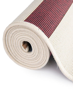 White 10' x 10' Outdoor Striped Square Area Rug Weather Resistant for Patio, Deck, Terrace, Balcony, Porch Geometric Pattern Waterproof Carpet for Sale at Rug Engine