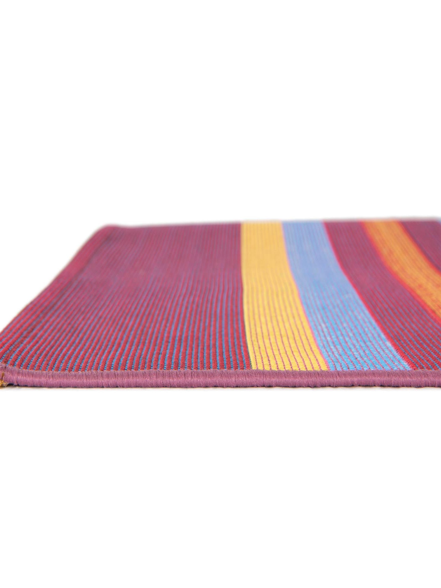 Multicolor 2' x 3' 1 Outdoor Striped Rectangle Area Rug Weather Resistant for Patio, Deck, Terrace, Balcony, Porch Geometric Pattern Waterproof Carpet for Sale at Rug Engine